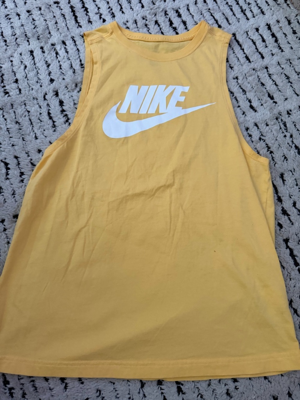 Nike Yellow Crewneck Tee with Black Logo